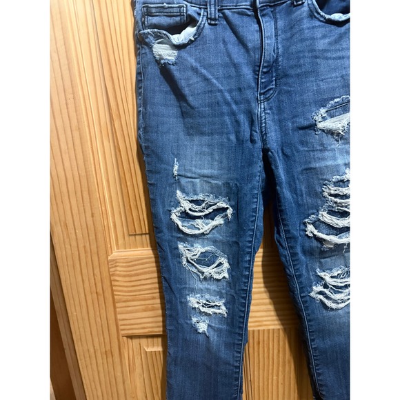 Judy Blue Skinny Fit Capris Distressed Ripped Blue Jeans Women Size 11 30 - Picture 4 of 6